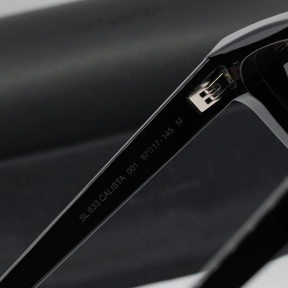FINAL PRICE NEW SAINT LAURENT SL633 CALISTA 001 BLACK CAT EYE SUNGLASSES - Picture 14 of 15